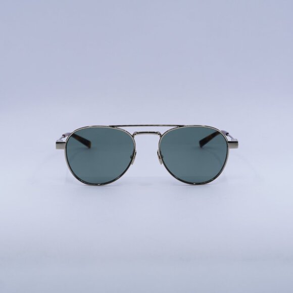 Saint Laurent SL708 003 Sunglasses Gold Aviator Frame, Green Lenses - Picture 3 of 11